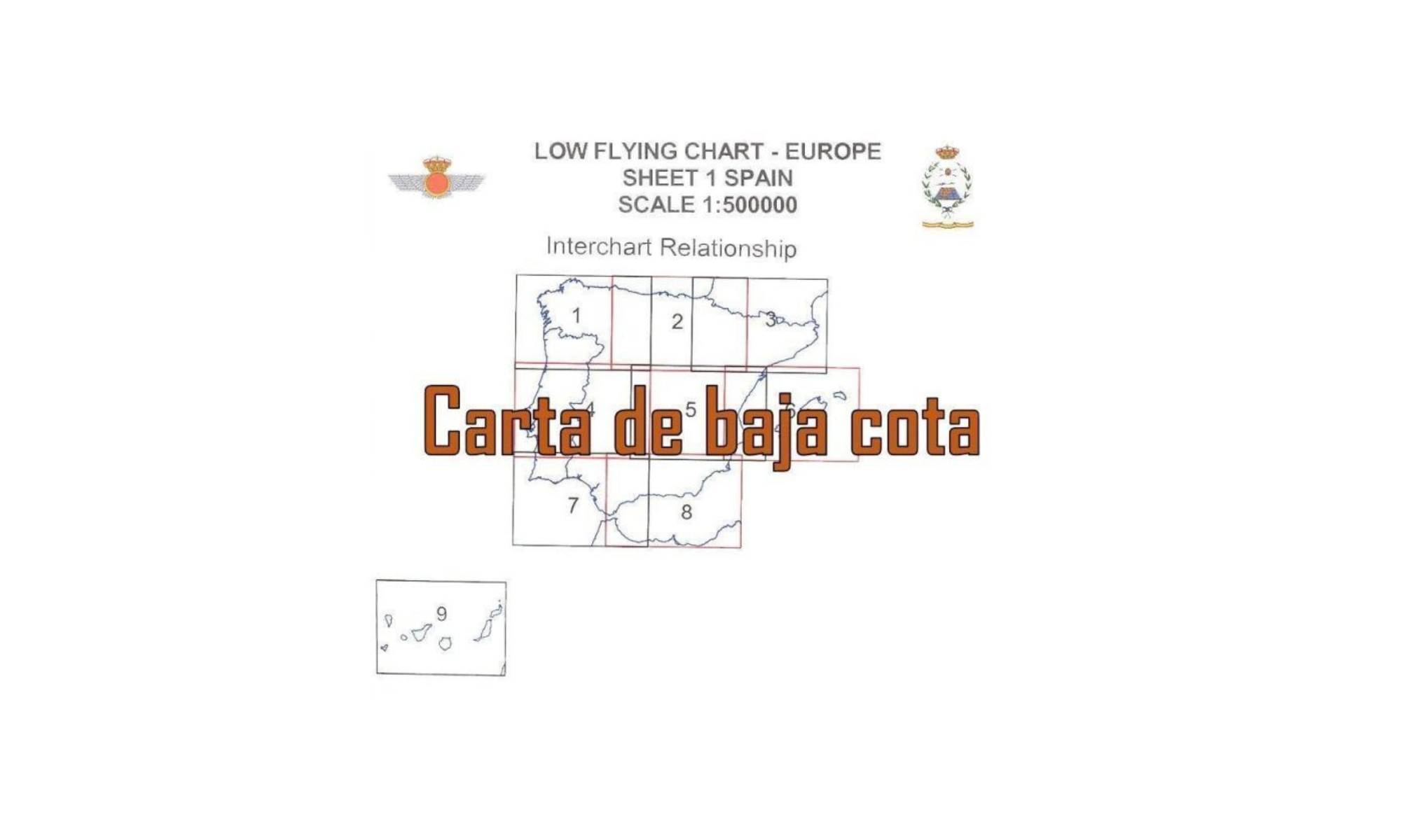 VFR Chart Spain 1:500.000 Mº Defense